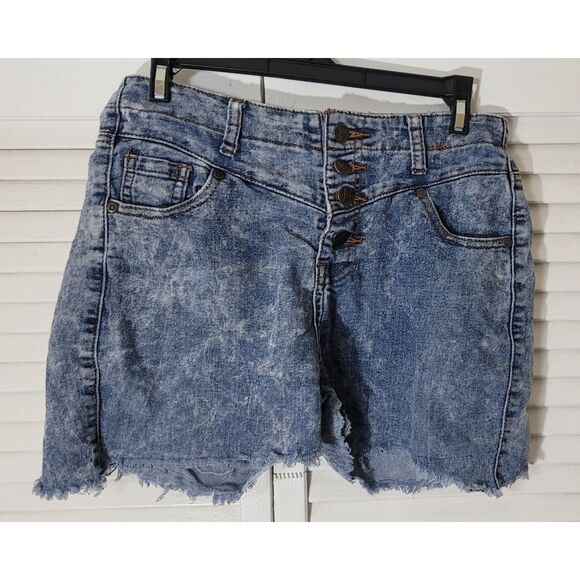 VIP Blue Mini Hot Jeans Shorts With Coin Pocket For Women's Size 7/8 - Picture 1 of 5